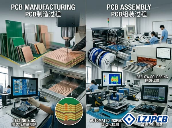 Comparison of PCB manufacturing and PCB assembly processes