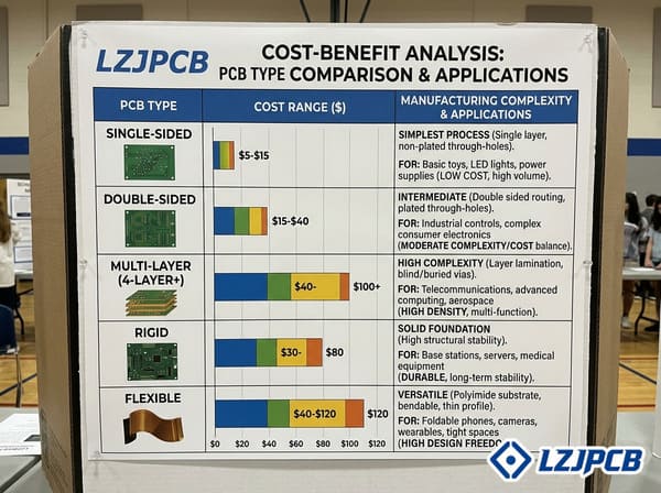 Comparison of different PCB types and their cost ranges