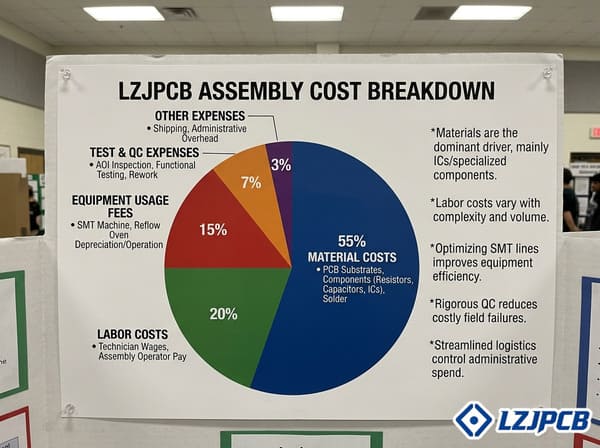 PCB assembly cost factors visualization