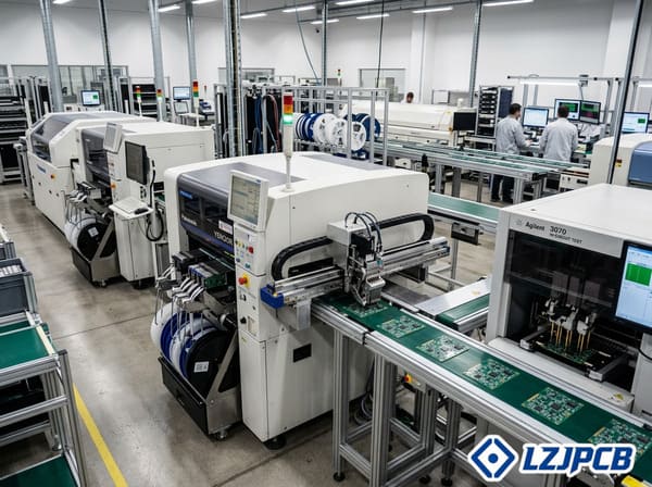 PCB assembly production line with automation equipment