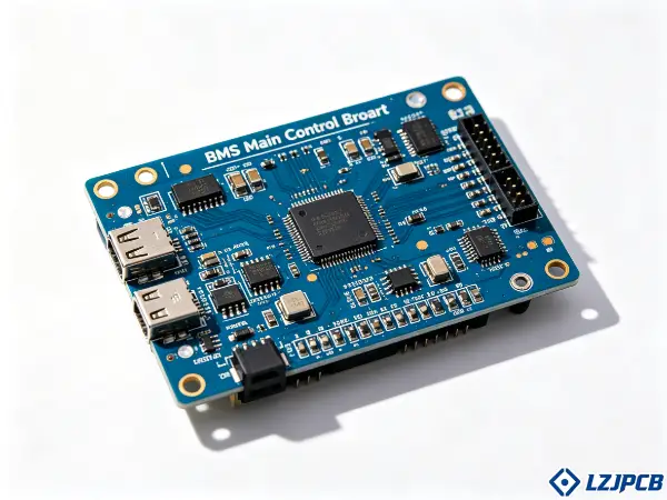 Automotive BMS main control PCB inside an EV battery pack