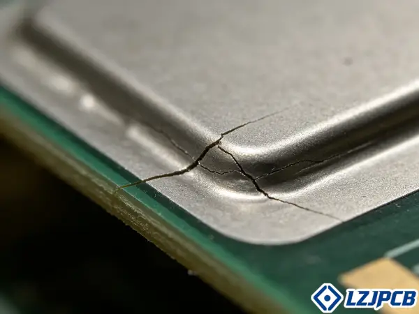 SMT solder joint thermal stress cracking