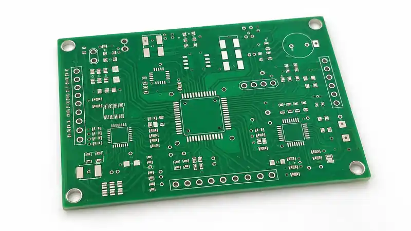 Standard FR4 PCB showing rigid substrate with copper traces for general electronics