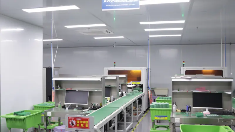 Quality engineer performing final inspection and measurement of finished PCB boards before release for shipment