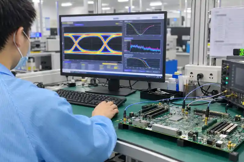 SI simulation result for PCIe 5.0 channel -- redacted sample