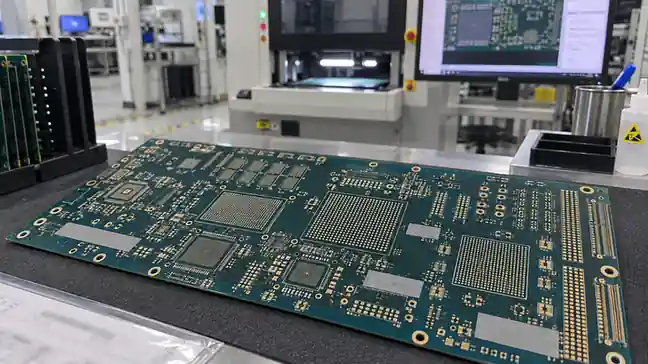34-layer high-speed telecom board PCB with dense BGA and 2oz copper -- redacted