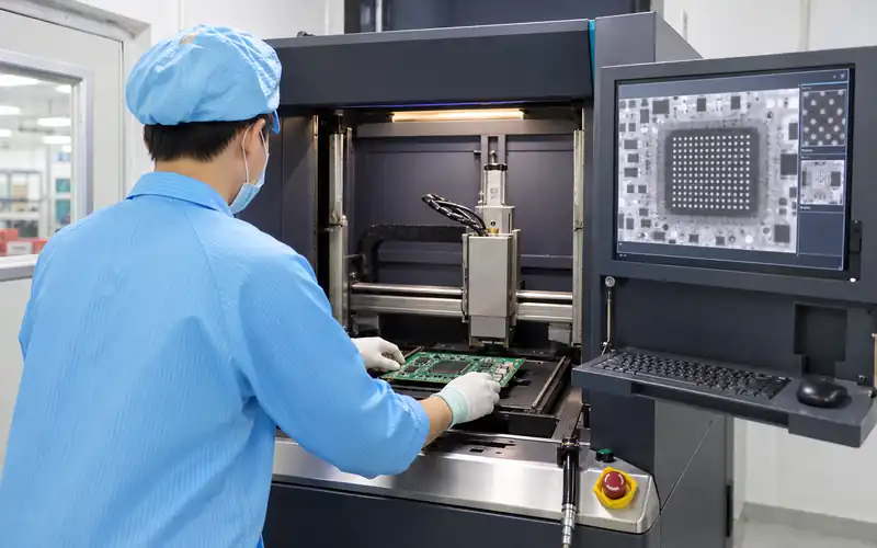 PCB assembly quality inspection process -- AOI and SPI in-line testing