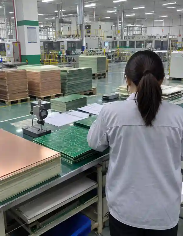 LZJPCB engineers reviewing PCB production data