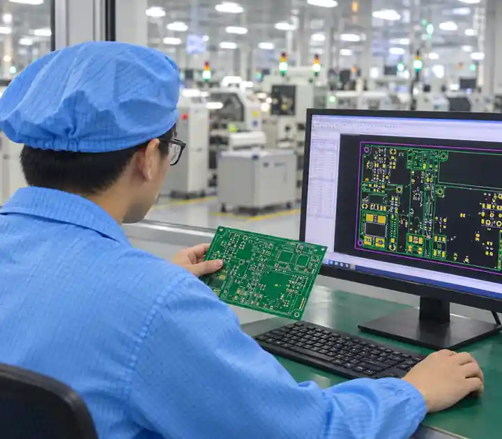 LZJPCB engineers reviewing PCB production data